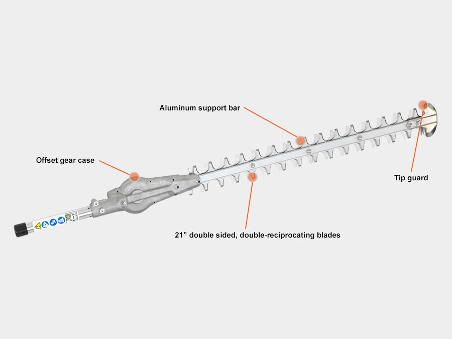 Mid-Reach Hedge Trimmer Attachment